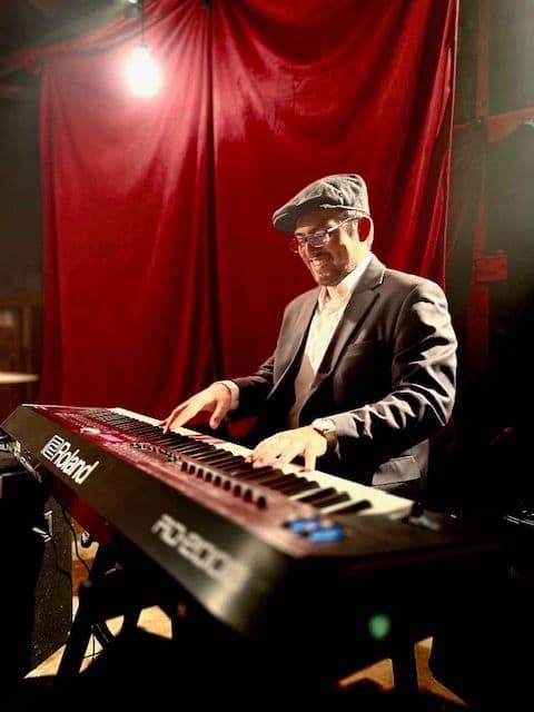 Andres Fierro at the keyboard